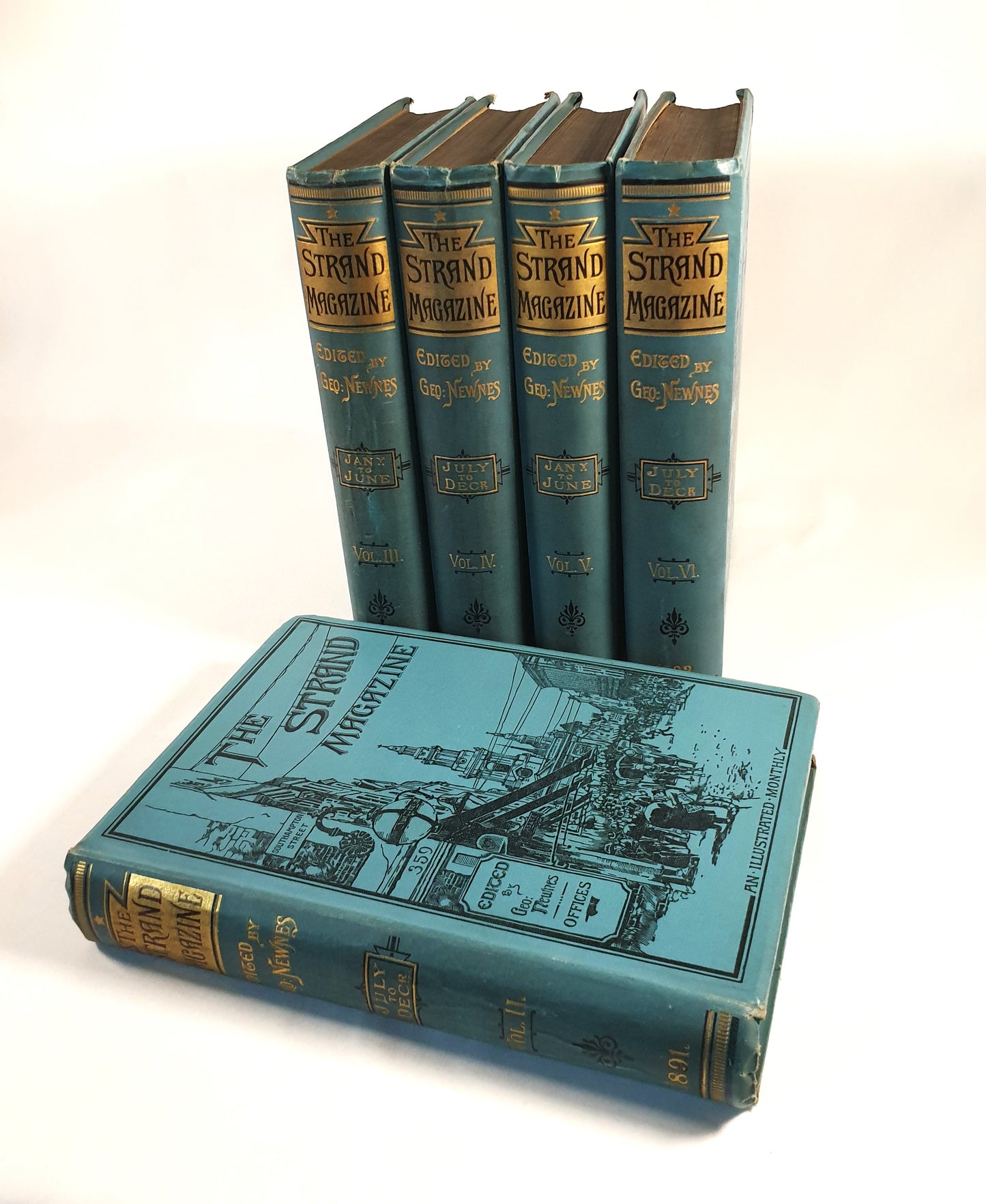 Newnes, Geo. (Editor) - The Strand Magazine - An Illustrated Monthly ( Bound Vol. II to VI)