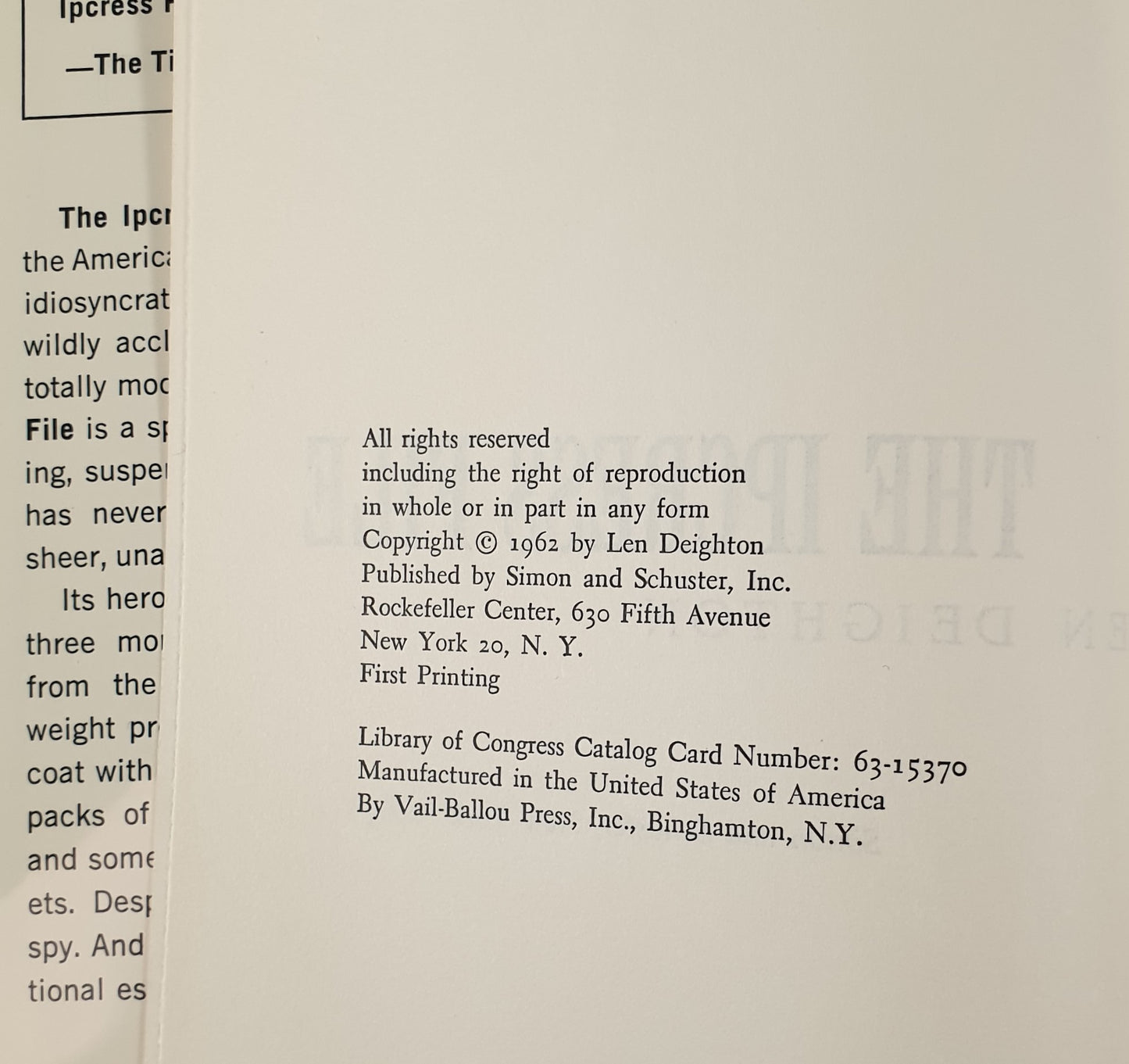 Deighton, Len - The IPCRESS File