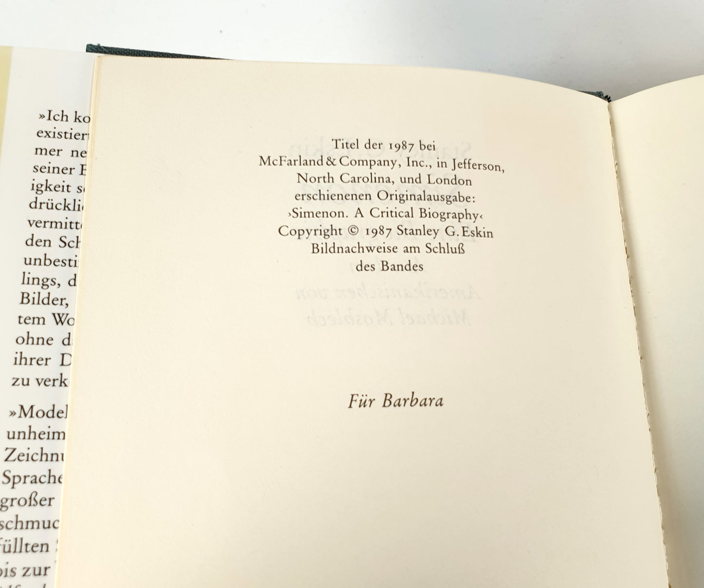 Eskin, Stanley G. - Simenon Eine Biographie