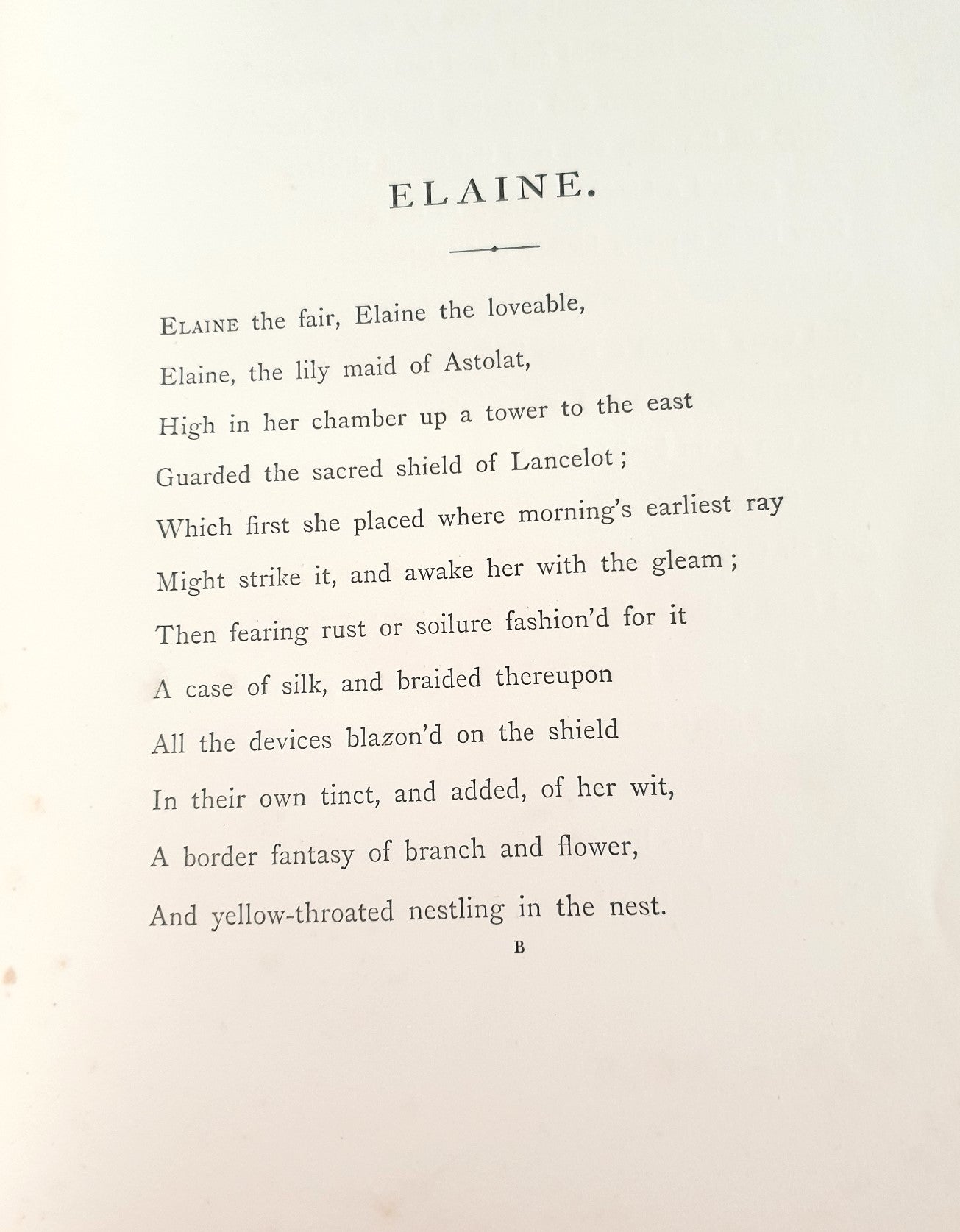 Tennyson, Alfred - Elaine, by Alfred Tennyson