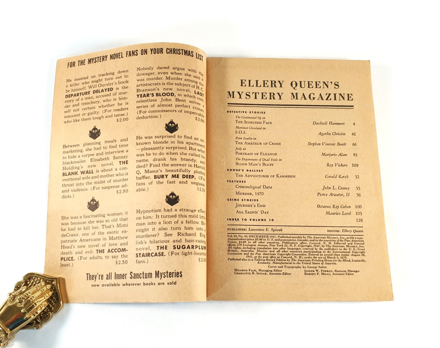 Queen, Ellery (Editor) - Ellery Queen's Mystery Magazine Vol.10, No. 49, Dec. 1947