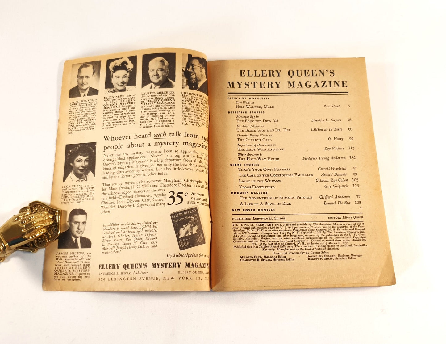Queen, Ellery (Editor) - Ellery Queen's Mystery Magazine Vol.11, No. 51, Feb. 1948