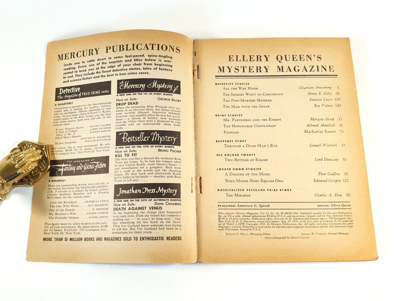 Queen, Ellery (Editor) - Ellery Queen's Mystery Magazine Vol.17, No. 88, March 1951