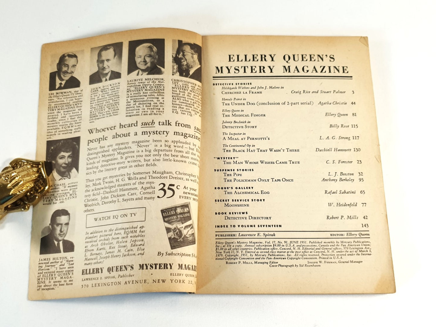 Queen, Ellery (Editor) - Ellery Queen's Mystery Magazine Vol.17, No. 91, June 1951