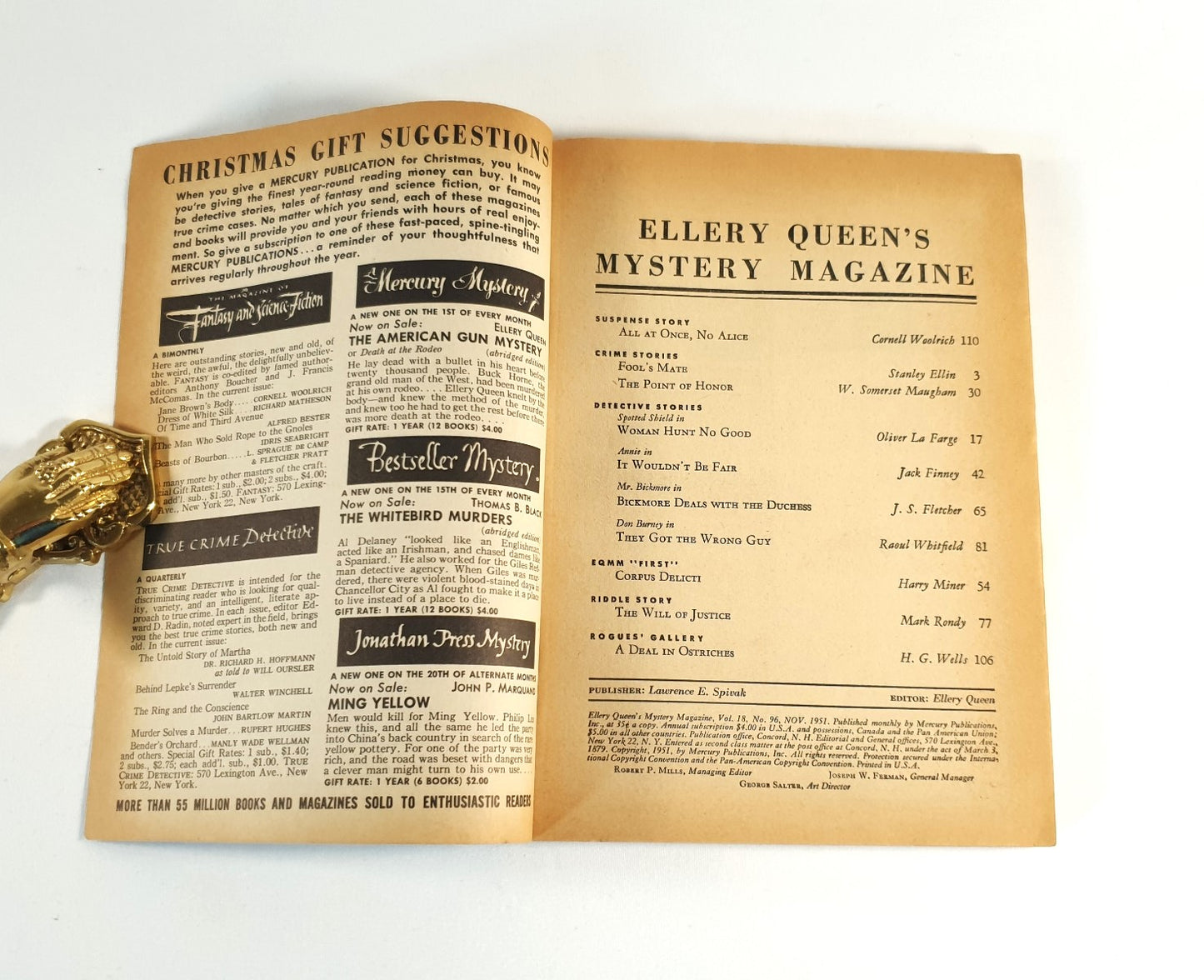 Queen, Ellery (Editor) - Ellery Queen's Mystery Magazine Vol.18, No. 96, Nov. 1951