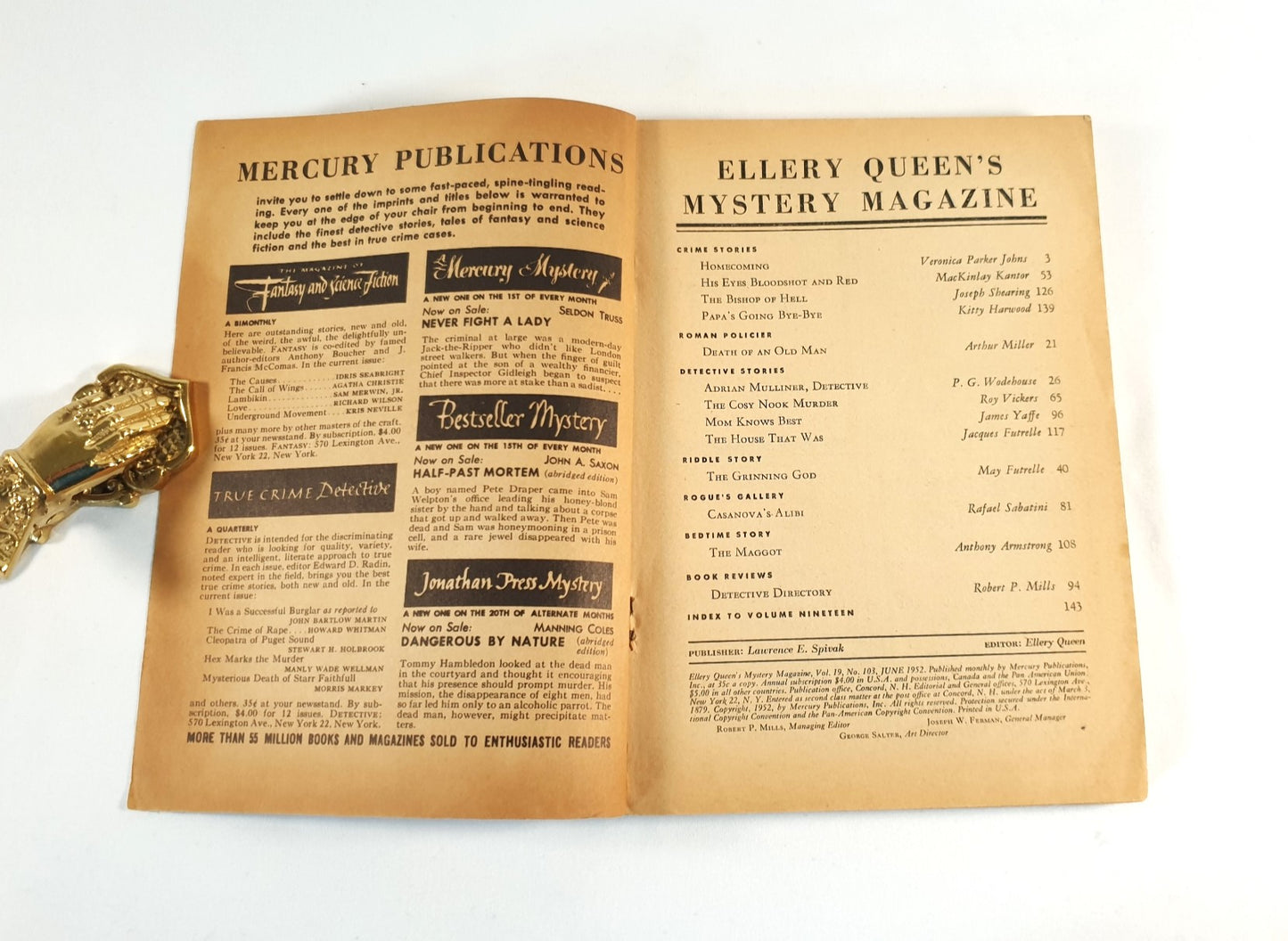 Queen, Ellery (Editor) - Ellery Queen's Mystery Magazine Vol.19, No. 103, June 1952
