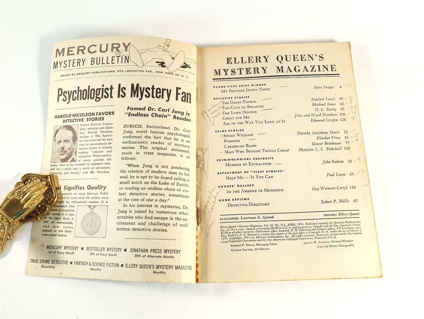 Queen, Ellery (Editor) - Ellery Queen's Mystery Magazine Vol.21, No. 113, April 1953