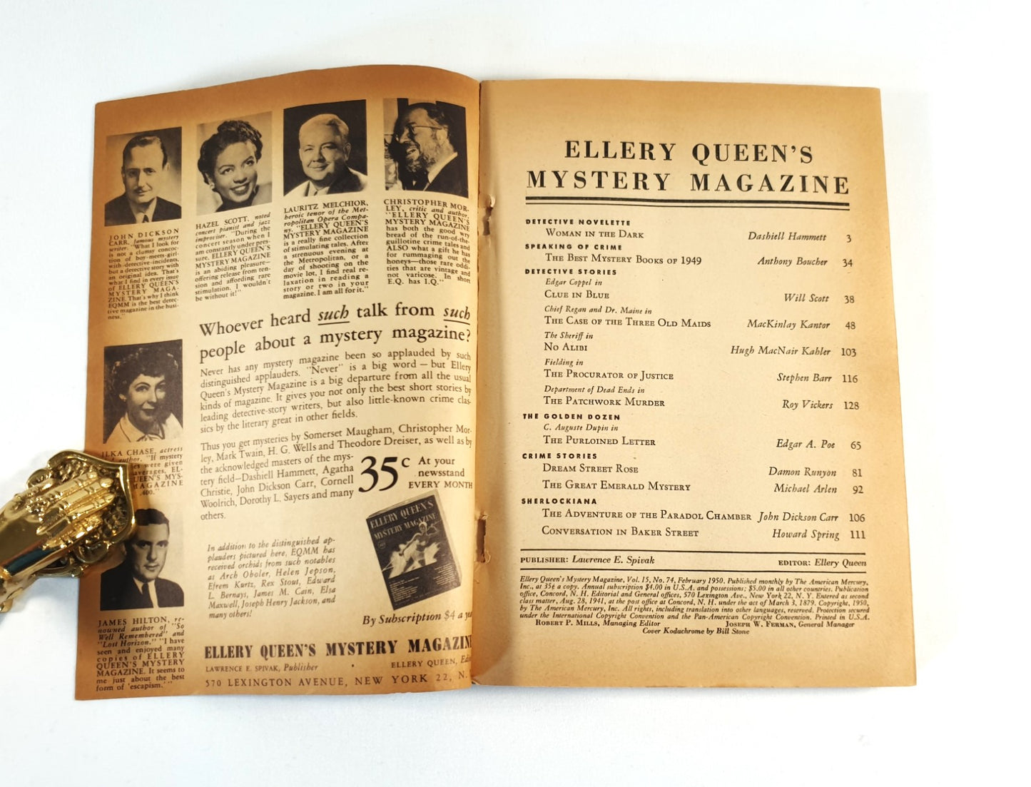 Queen, Ellery (Editor) - Ellery Queen's Mystery Magazine Vol.15, No. 74, Feb. 1950