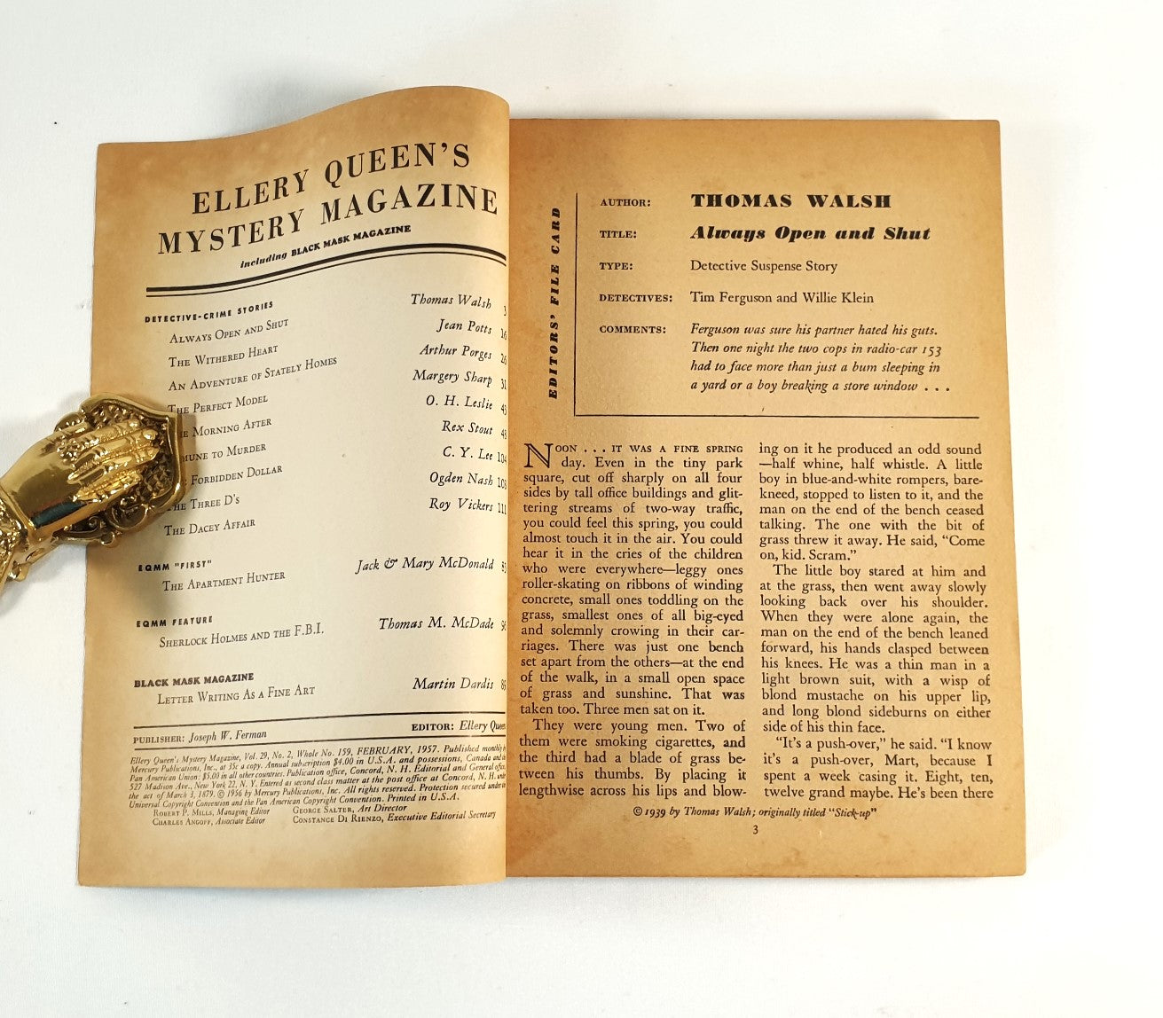 Queen, Ellery (Editor) - Ellery Queen's Mystery Magazine Vol.29, No. 159, Feb. 1957