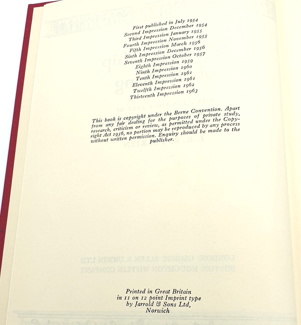 Tolkien, J. R. R. - 'The Lord of the Rings' (Early Printings)