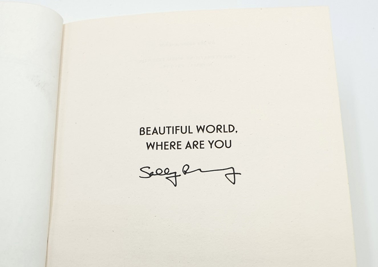 Rooney, Sally - 'Beautiful World, Where Are You' ('Signed First (Waterstone) Edition')