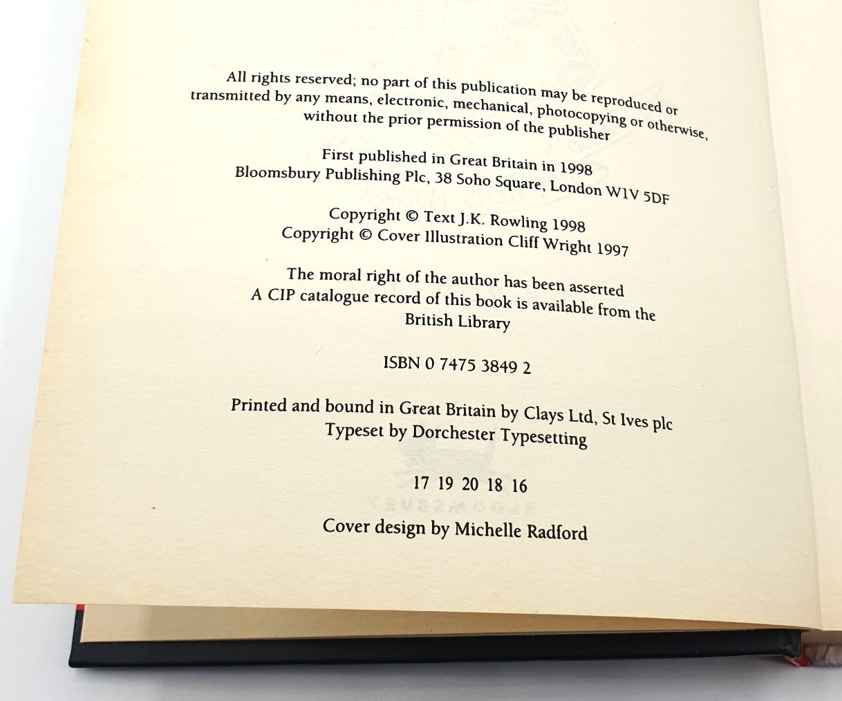 Rowling, J.K. - 'Harry Potter and the Chamber of Secrets' (First Ed., 16th. Print.)