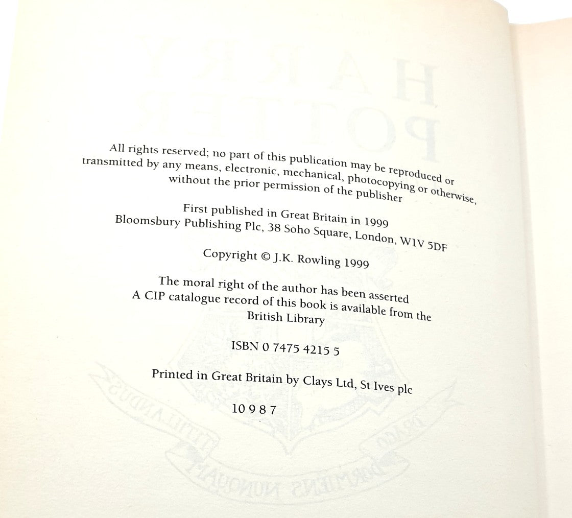 Rowling, J.K. - 'Harry Potter and the Prisoner of Azkaban' (First Ed., 7th. Print.)