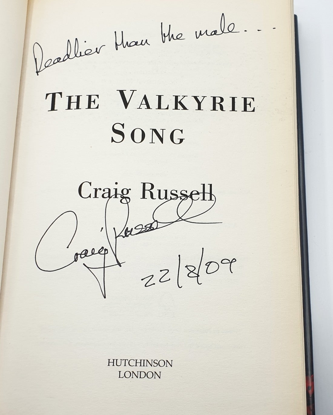Russell, Craig - 'The Valkyrie Song' (Signed First Ed., 2009)