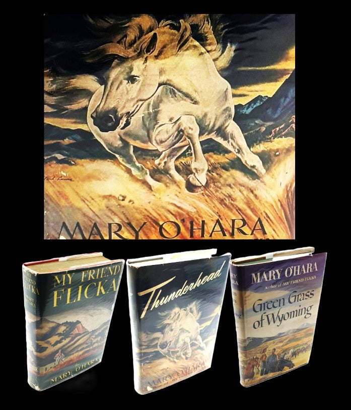 O'Hara, Mary - Lot of 3 vol.: 'My Friend Flicka', 'Thunderhead', 'Green Grass of Wyoming' (1941, 1943, 1946)