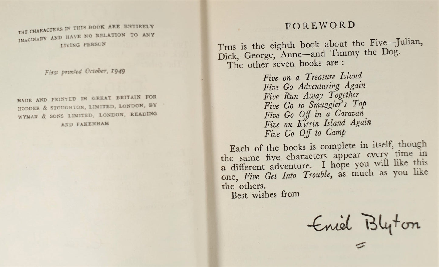 Blyton, Enid - Five Get Into Trouble (First Edition 1949)