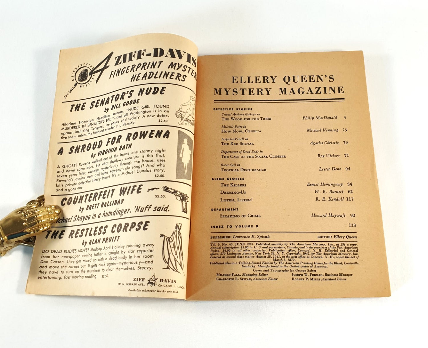 Queen, Ellery (Editor) - Ellery Queen's Mystery Magazine Vol.9, No. 43, June 1947