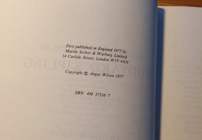 Wilson, Angus - 'The Strange Ride of Rudyard Kipling - His Life and Works'