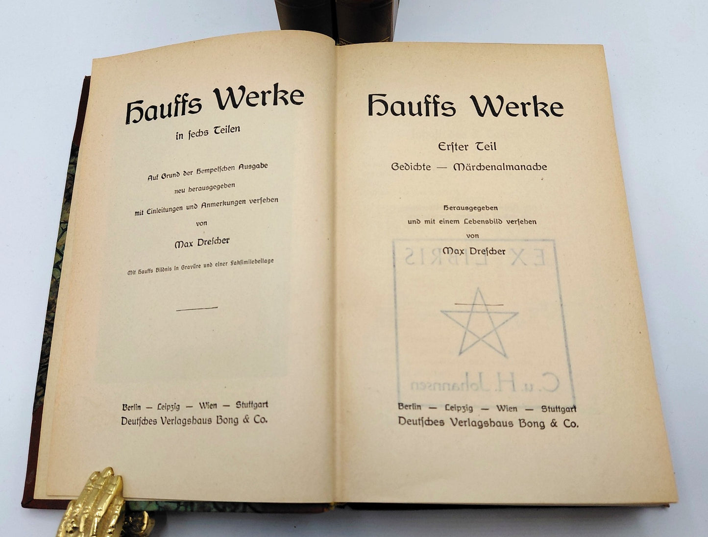 Hauff, Wilhelm - 'Hauffs Werke' (Teile 1-6 in 3 Bänden)