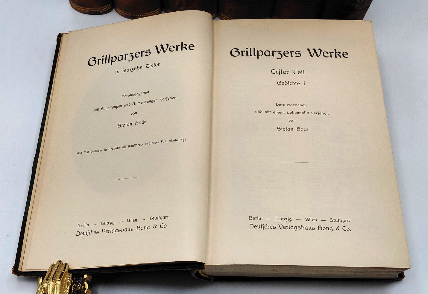 Grillparzer, Franz - 'Grillparzers Werke' (in 16 Teilen in 7 Büchern)